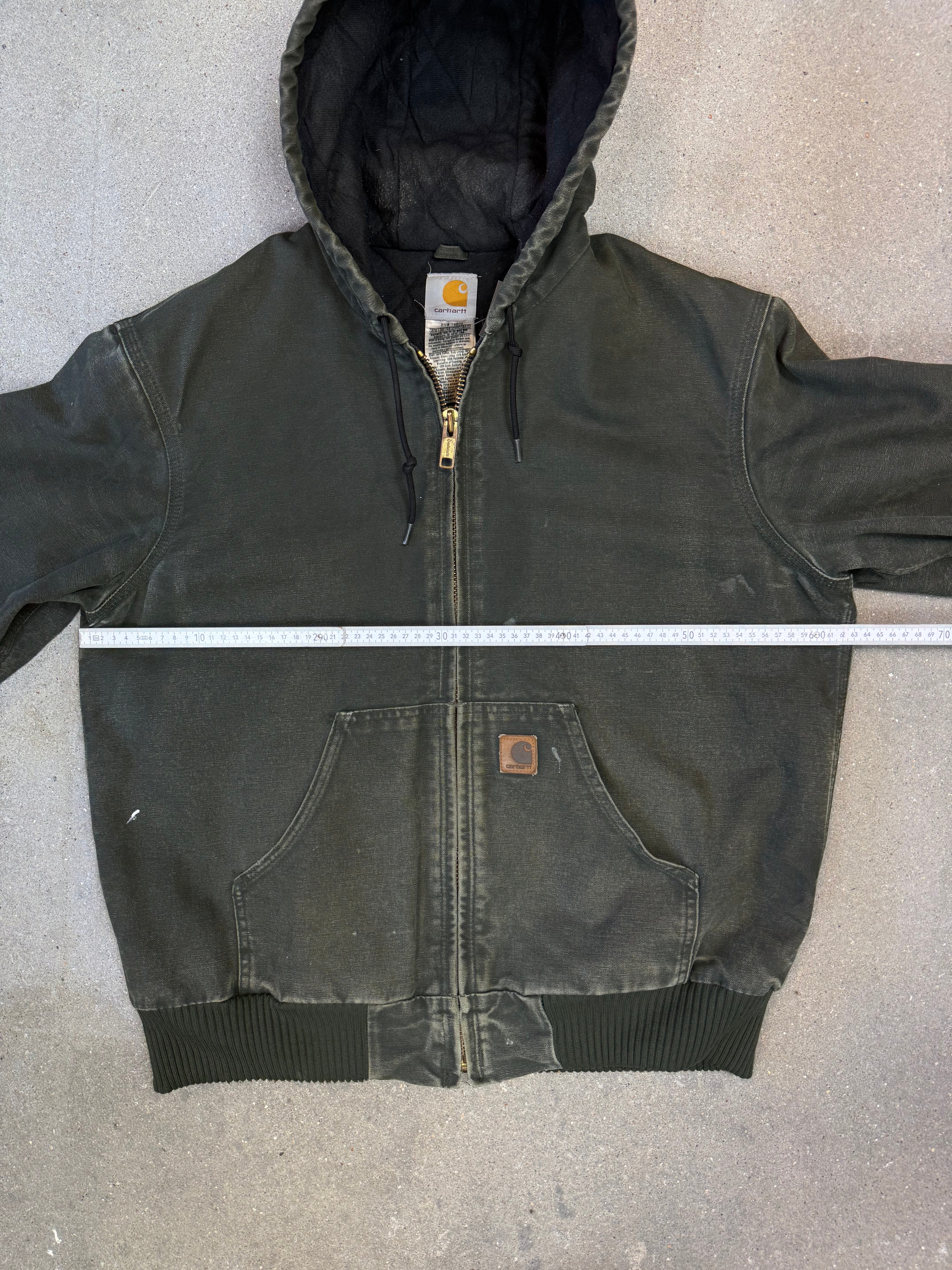 1990s Carhartt Active Jacket J130 MOS in Faded Mossy Green (size M) (Medium Regular)