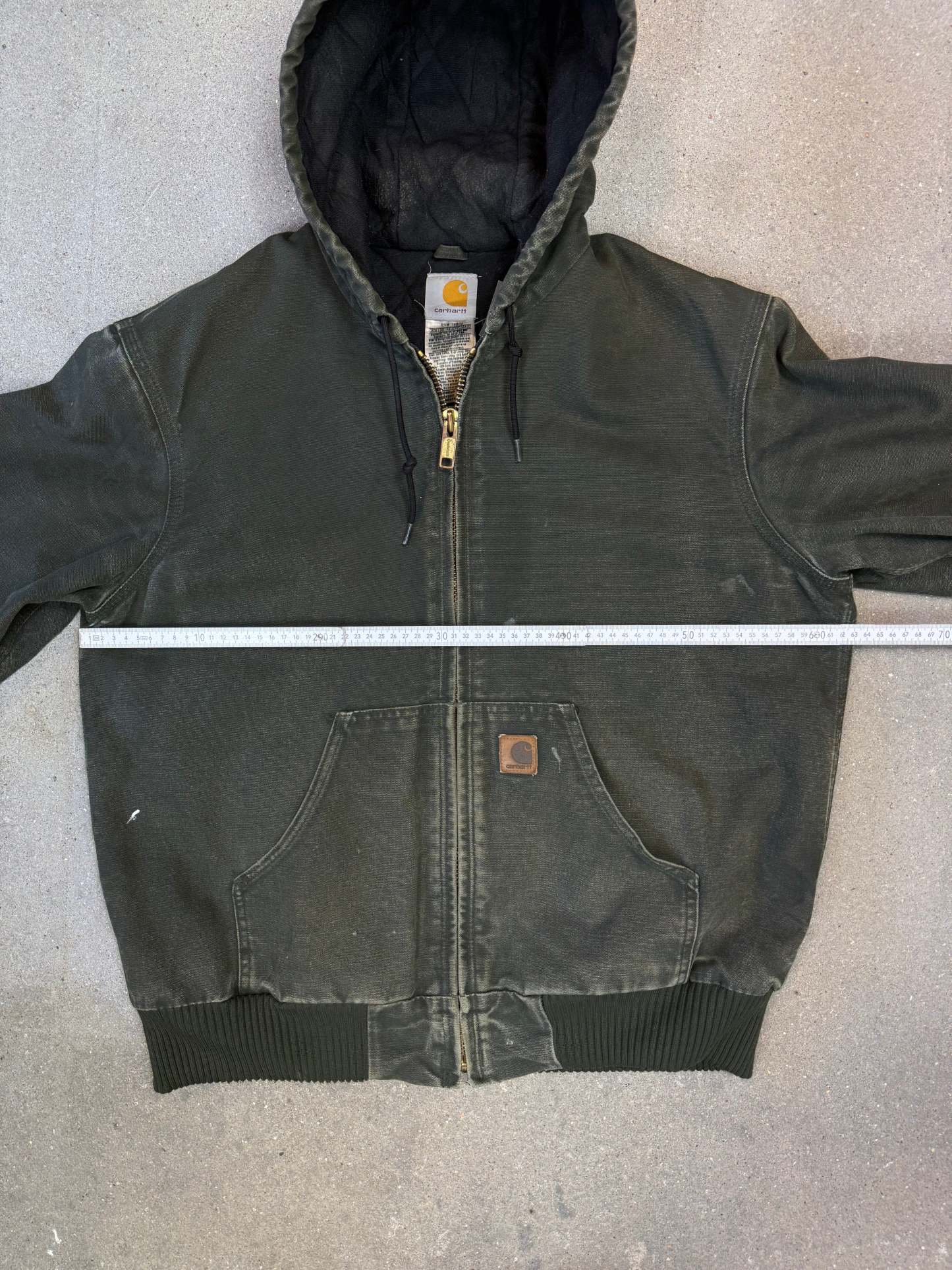 1990s Carhartt Active Jacket J130 MOS in Faded Mossy Green (size M) (Medium Regular)