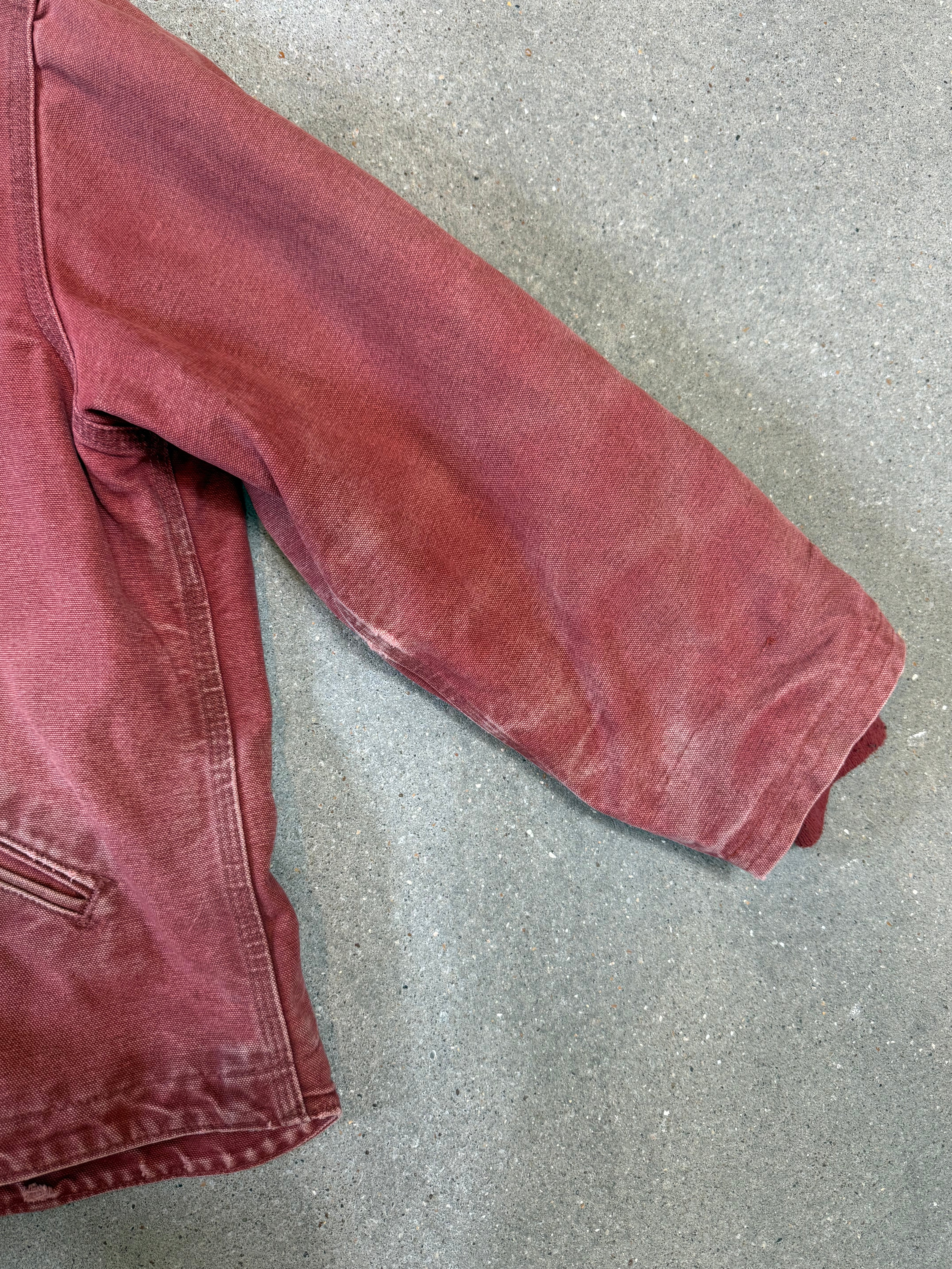 90s Carhartt Lined Sherpa Active Jacket WJ 141 VRS. faded salmon (womens L) (fits mens S)