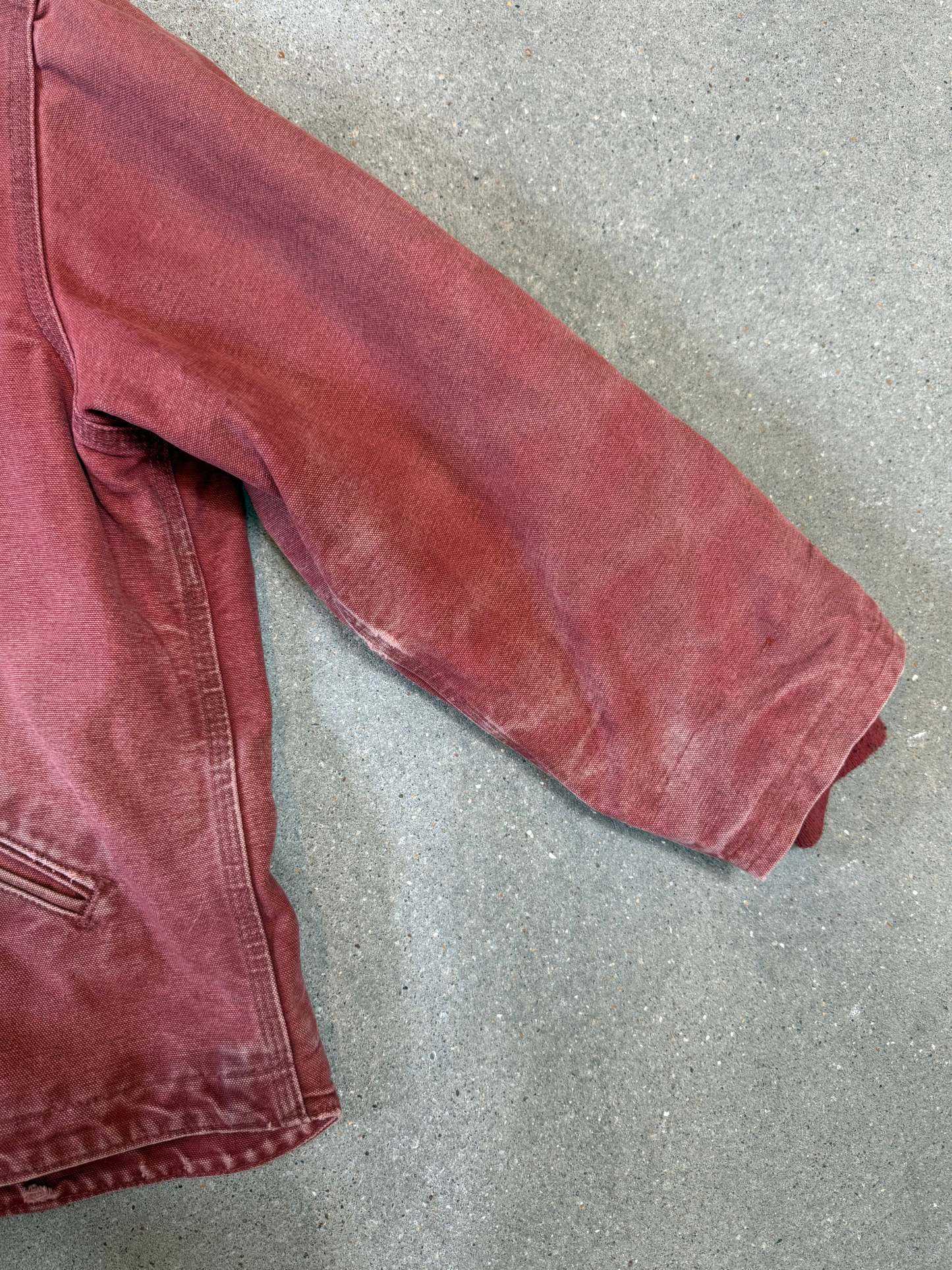 90s Carhartt Lined Sherpa Active Jacket WJ 141 VRS. faded salmon (womens L) (fits mens S)