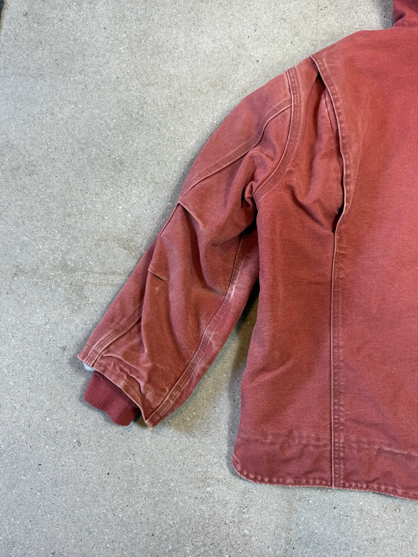 90s Carhartt Lined Sherpa Active Jacket WJ 141 VRS. faded salmon (womens L) (fits mens S)