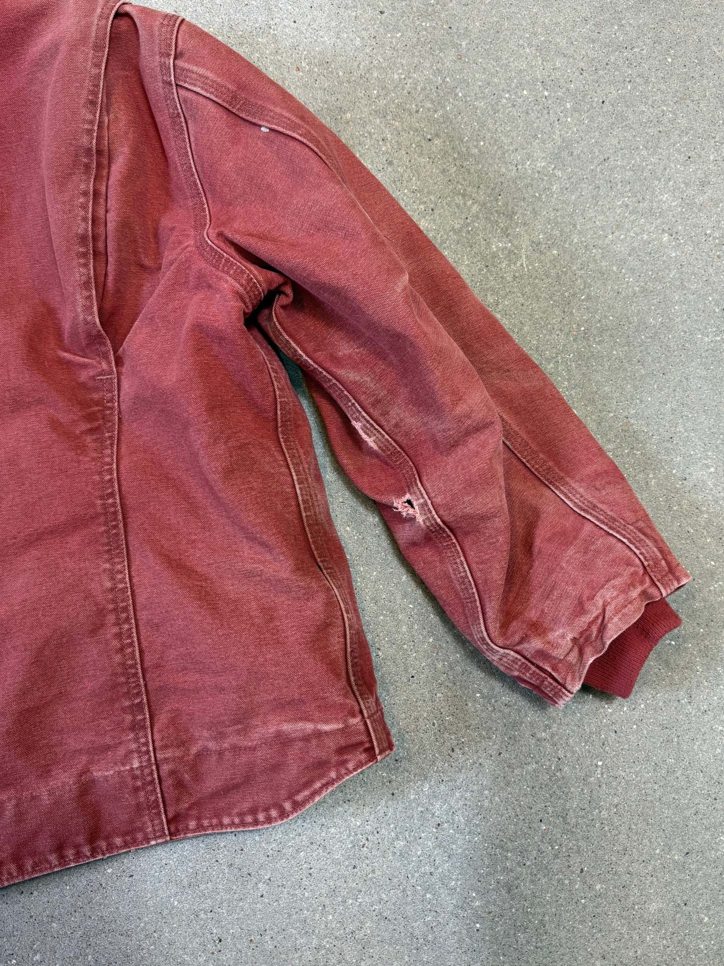 90s Carhartt Lined Sherpa Active Jacket WJ 141 VRS. faded salmon (womens L) (fits mens S)