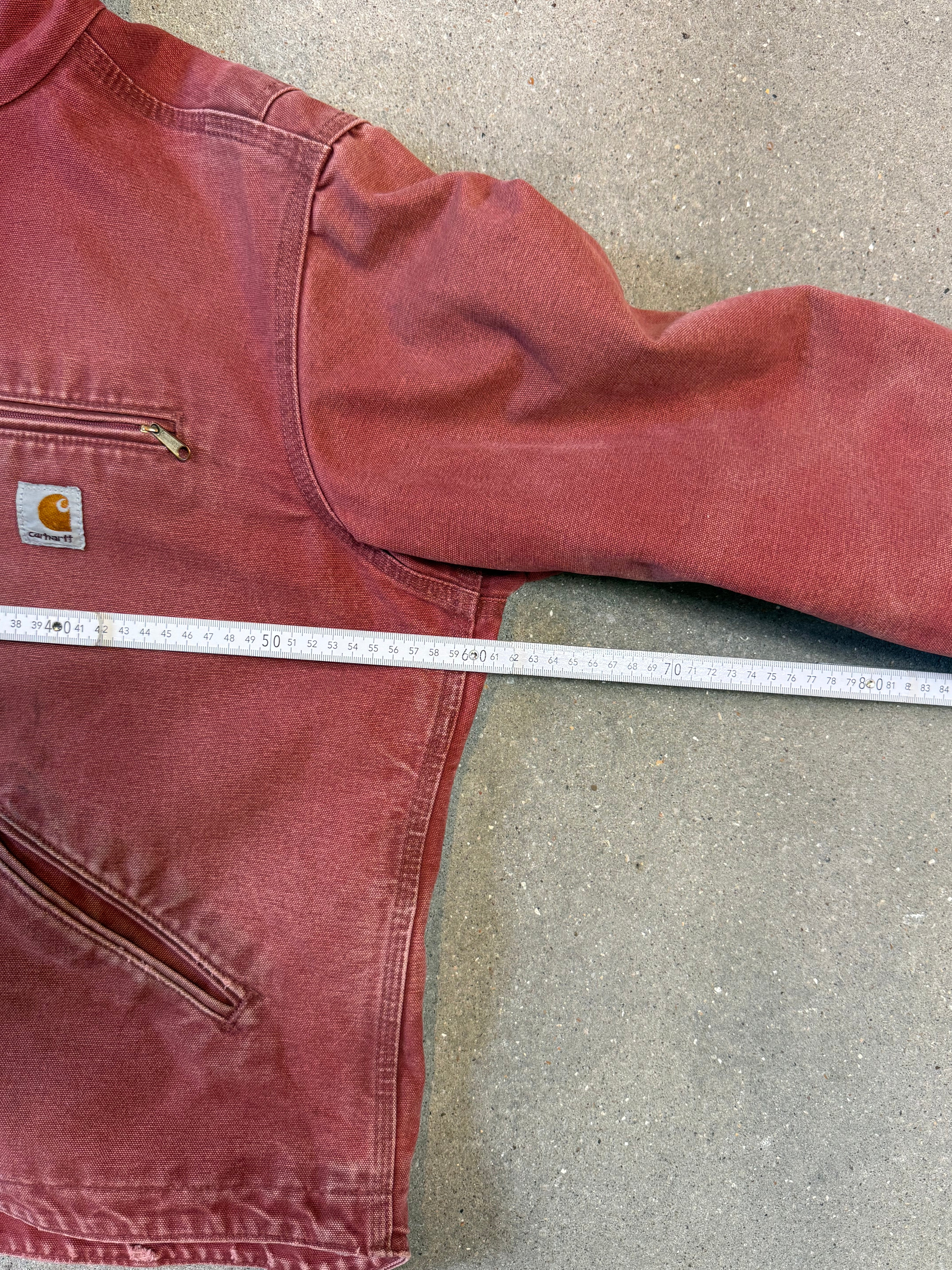 90s Carhartt Lined Sherpa Active Jacket WJ 141 VRS. faded salmon (womens L) (fits mens S)