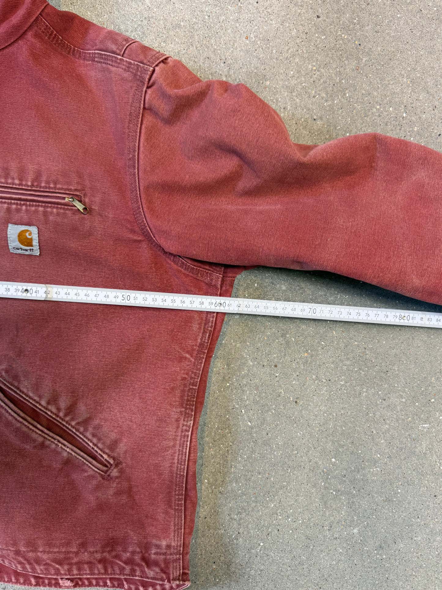 90s Carhartt Lined Sherpa Active Jacket WJ 141 VRS. faded salmon (womens L) (fits mens S)