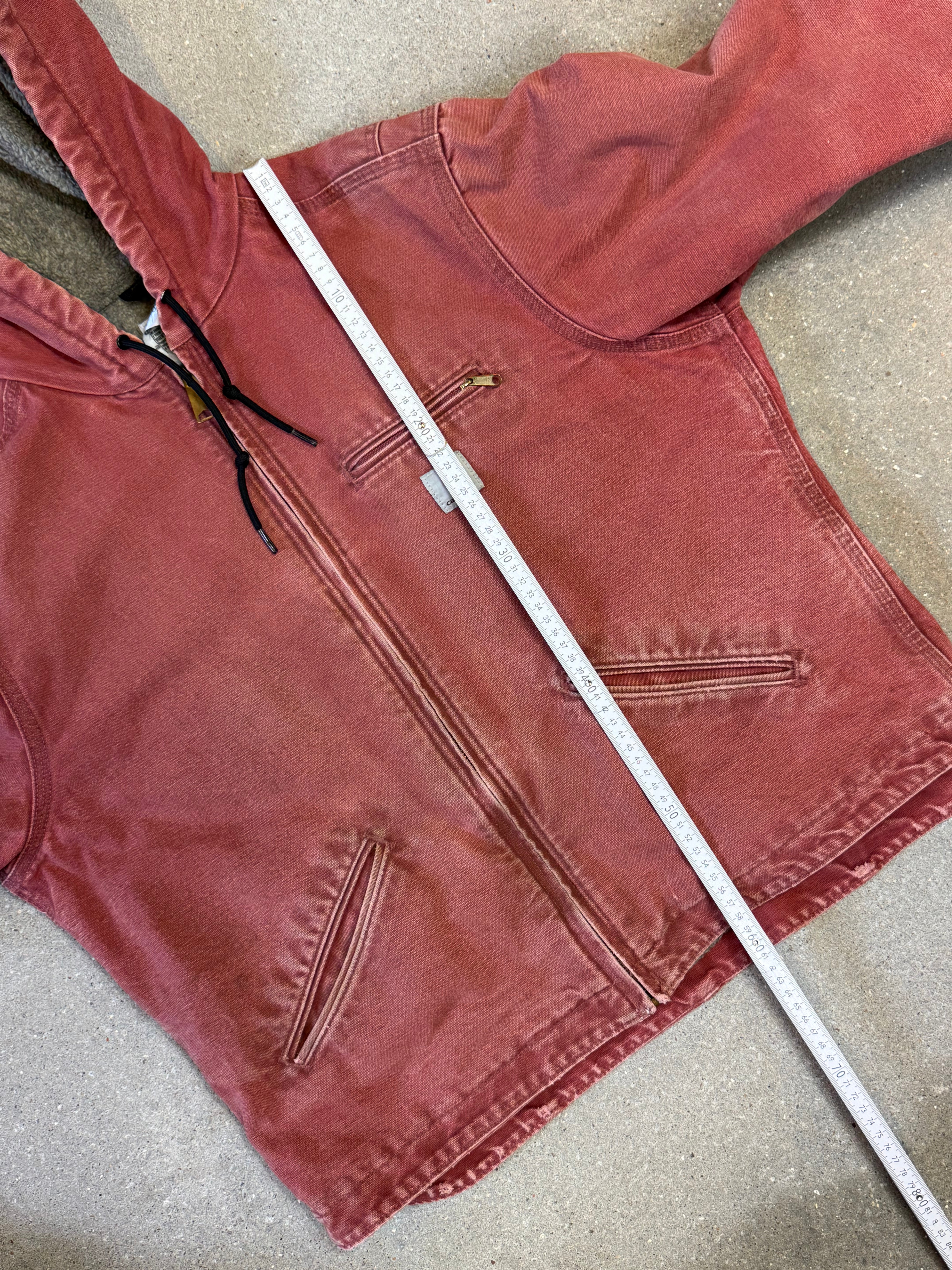 90s Carhartt Lined Sherpa Active Jacket WJ 141 VRS. faded salmon (womens L) (fits mens S)