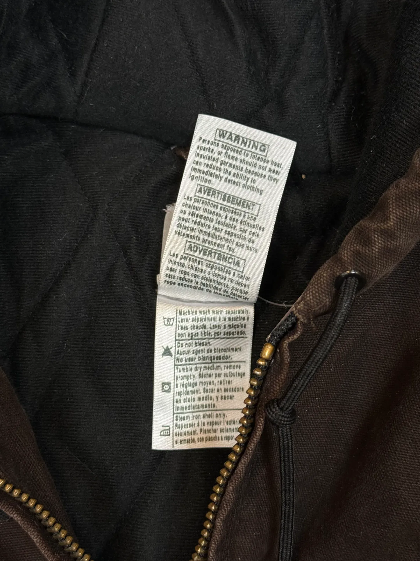 1990s Carhartt Active Jacket J130 DKB in Faded Brown (size XL) (X-Large Regular)