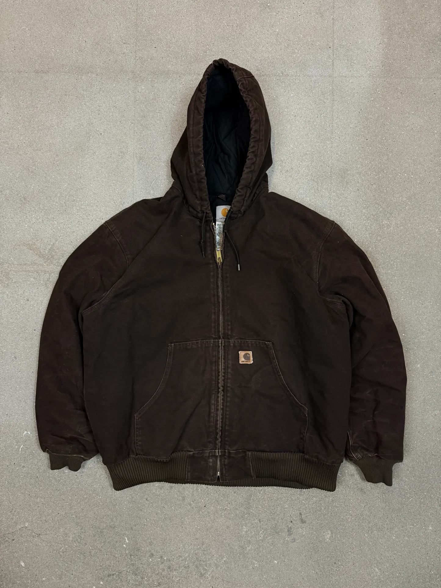 1990s Carhartt Active Jacket J130 DKB in Faded Brown (size XL) (X-Large Regular)