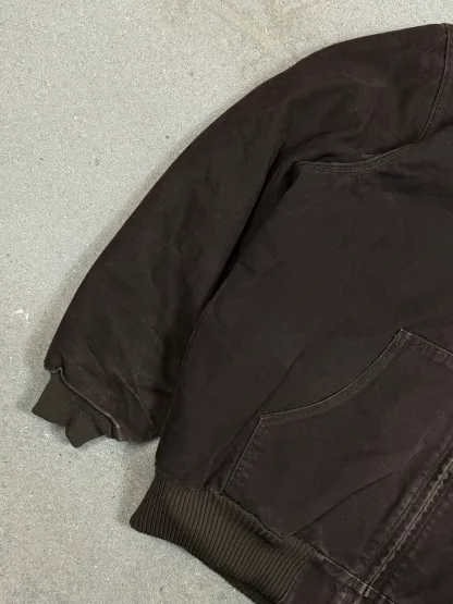 1990s Carhartt Active Jacket J130 DKB in Faded Brown (size XL) (X-Large Regular)