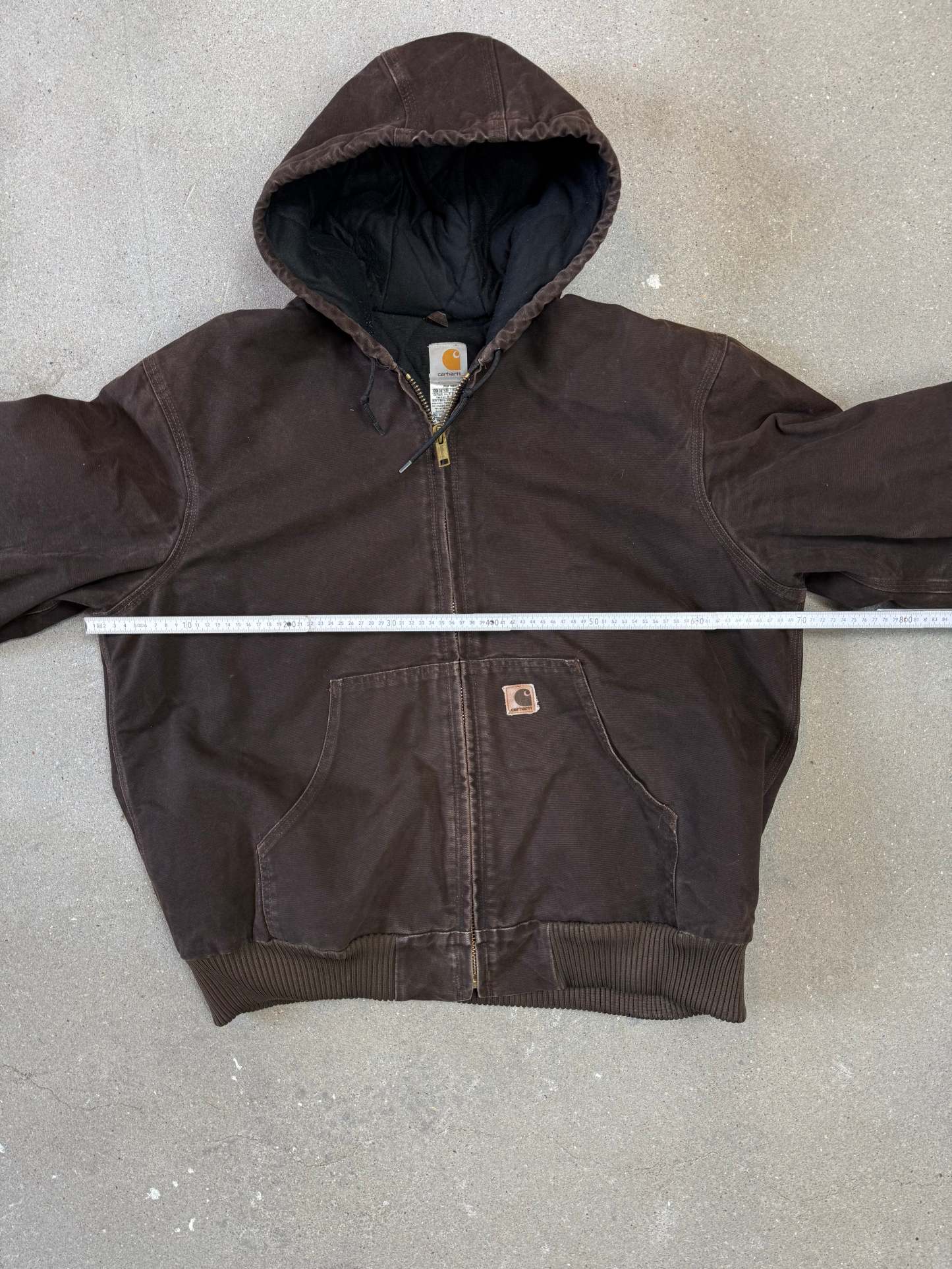 1990s Carhartt Active Jacket J130 DKB in Faded Brown (size XL) (X-Large Regular)