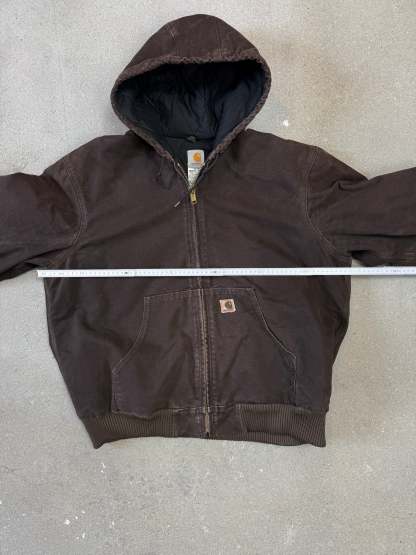 1990s Carhartt Active Jacket J130 DKB in Faded Brown (size XL) (X-Large Regular)