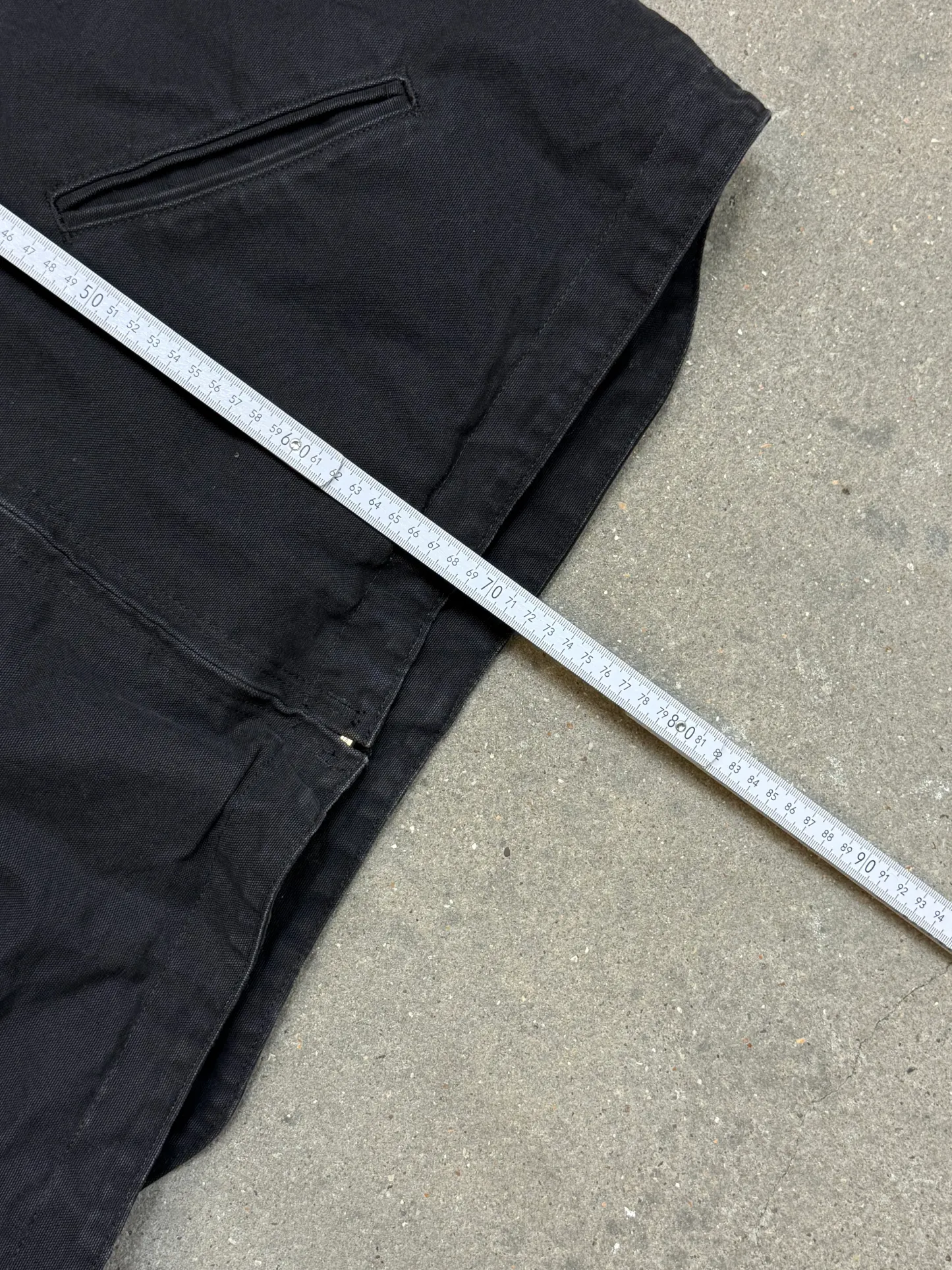 1990s Carhartt J141-BLK Mens Black Sherpa Lined Work Hooded Active Jacket (size XL Regular) Made in Mexico