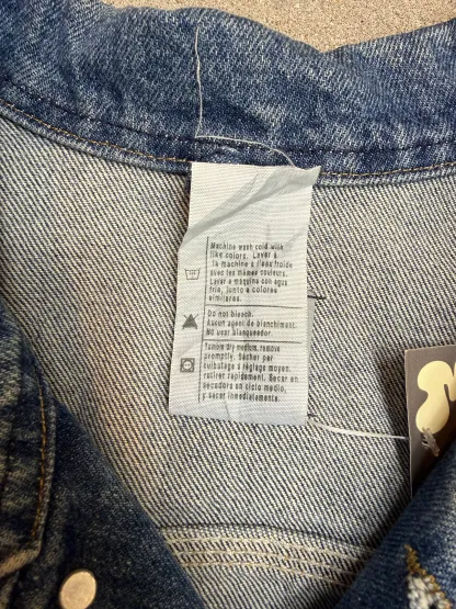 2005 Y2K Carhartt Jeans Jacket J12 DST Mens Medium Blue Denim Trucker Made in USA ( XL )