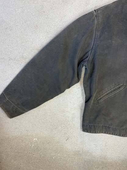 Rare 1990s Carhartt Detroit Jacket J97 PTL faded dark green / contrast collar (size XL) (size X-Large regular)