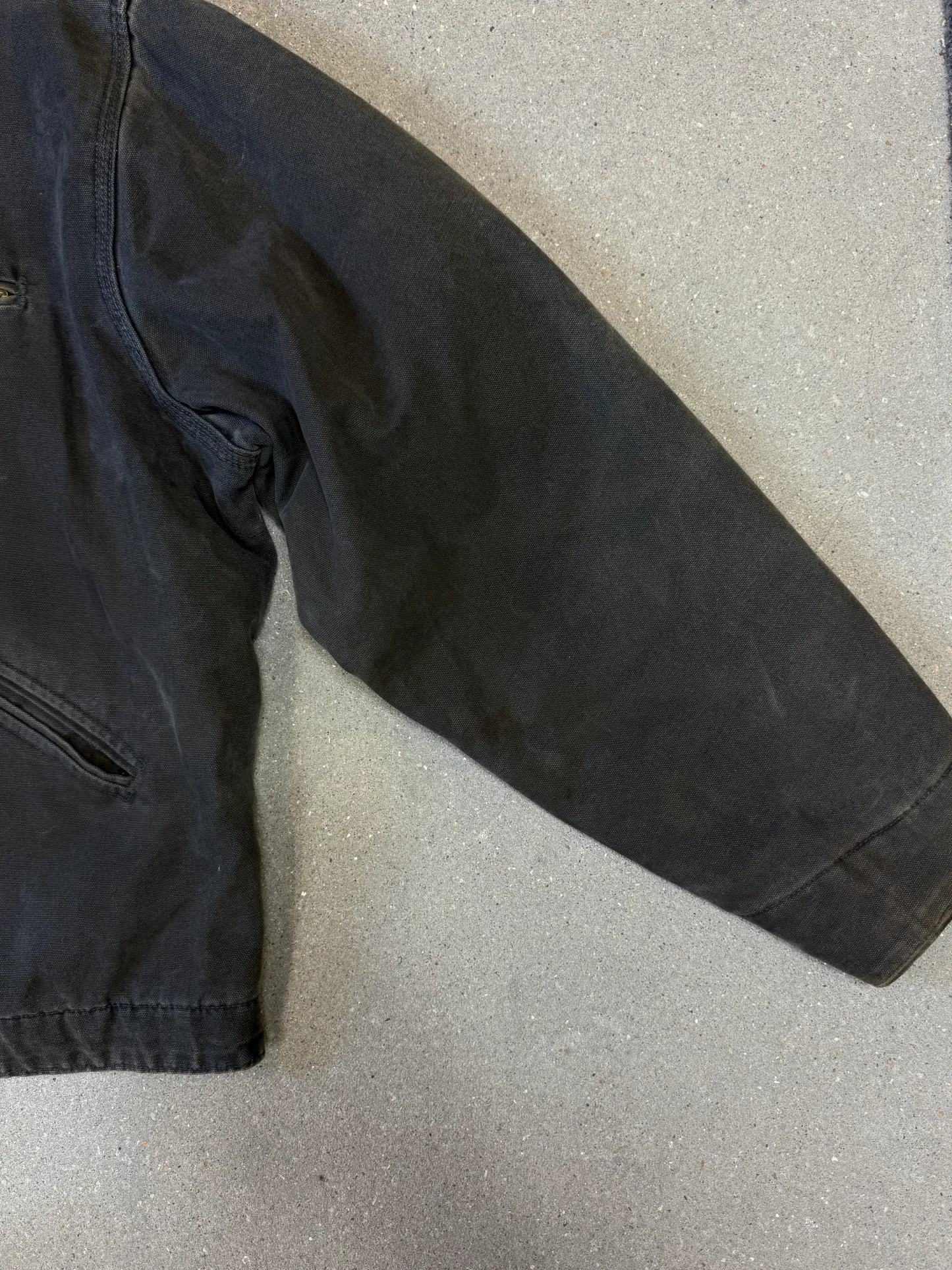 Rare 1990s Carhartt Detroit Jacket J97 PTL faded dark green / contrast collar (size XL) (size X-Large regular)