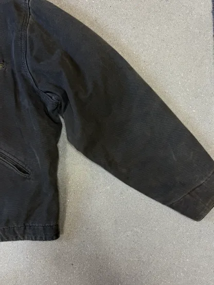 Rare 1990s Carhartt Detroit Jacket J97 PTL faded dark green / contrast collar (size XL) (size X-Large regular)