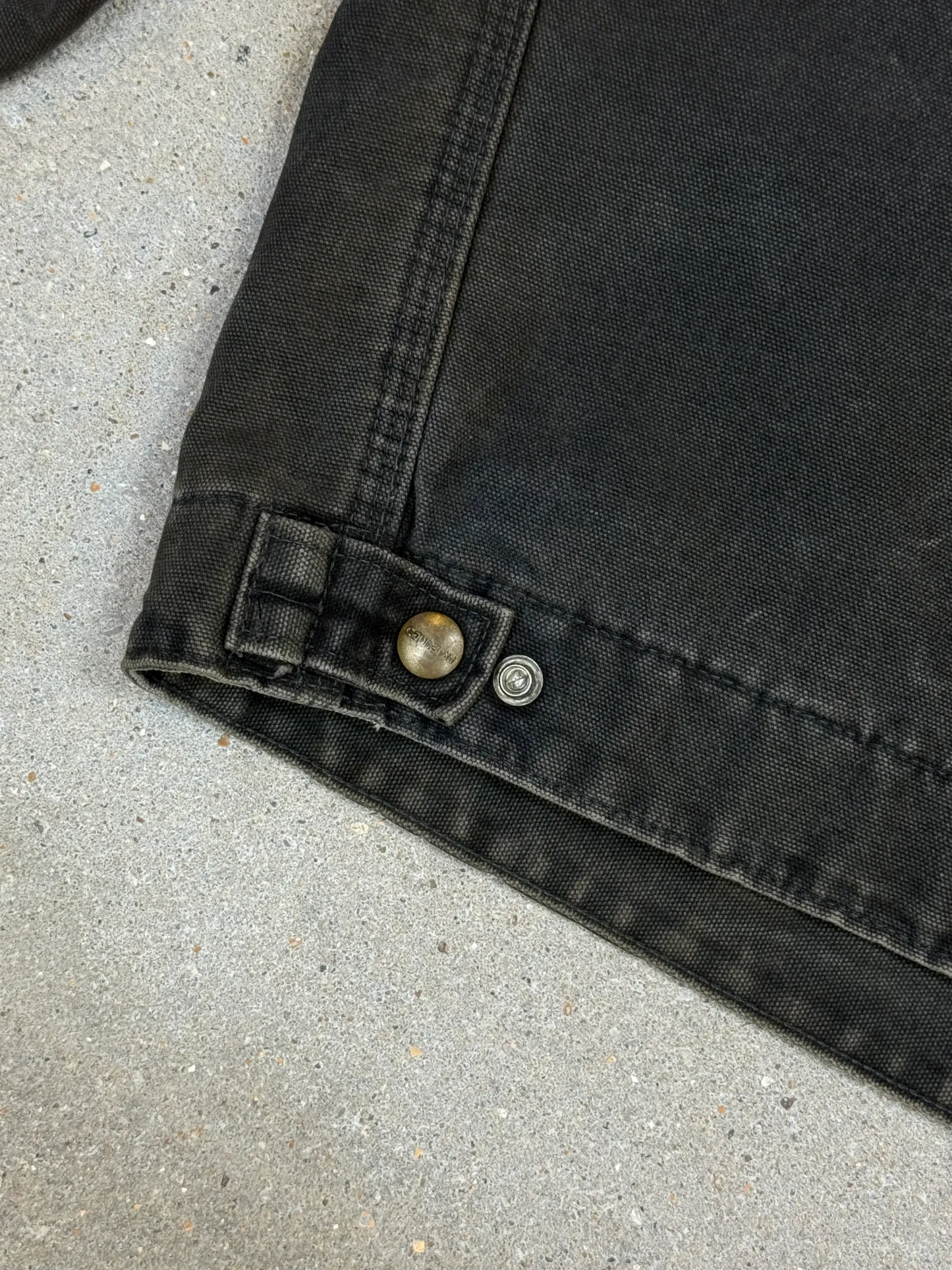 Rare 1990s Carhartt Detroit Jacket J97 PTL faded dark green / contrast collar (size XL) (size X-Large regular)