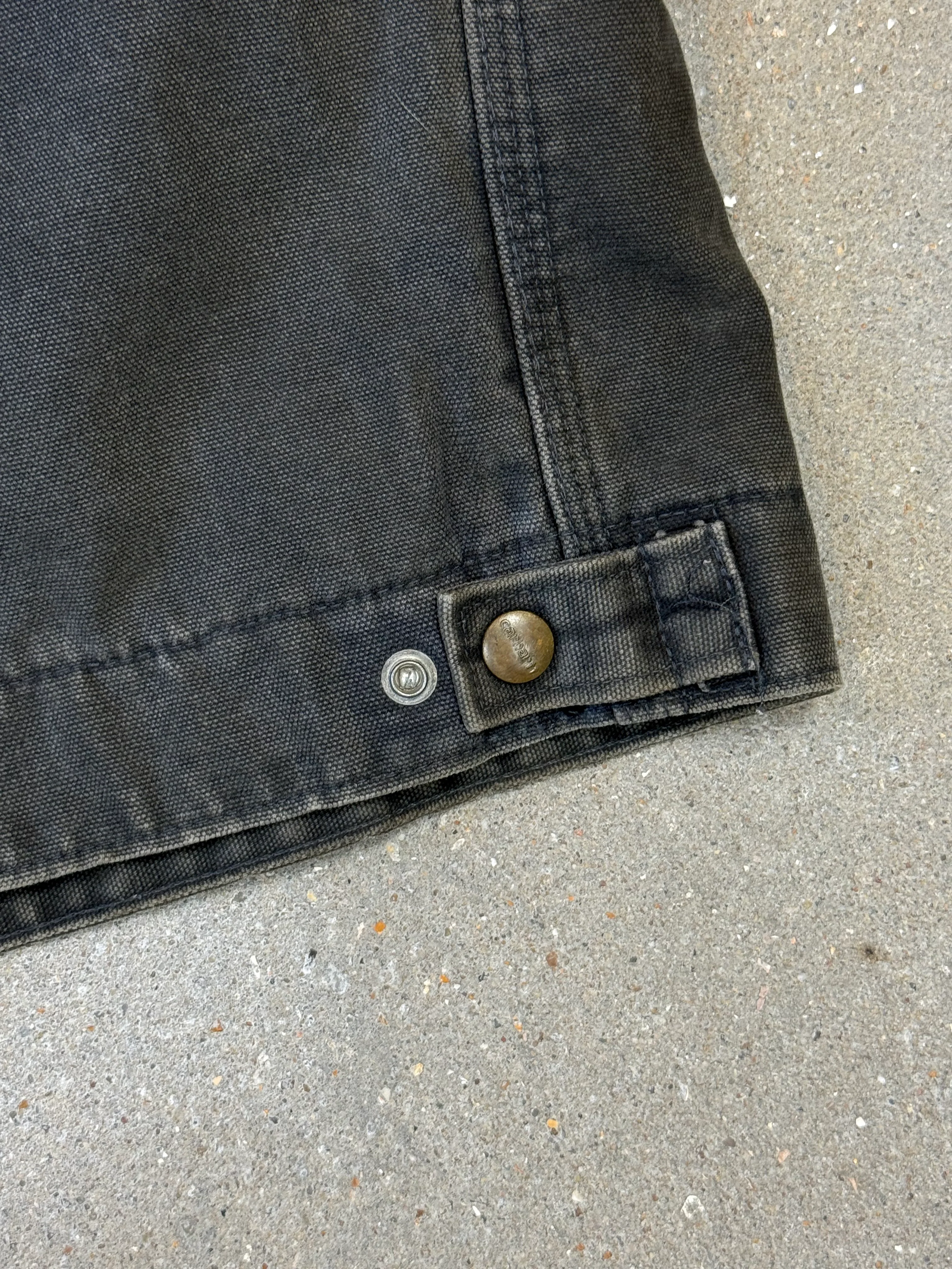 Rare 1990s Carhartt Detroit Jacket J97 PTL faded dark green / contrast collar (size XL) (size X-Large regular)