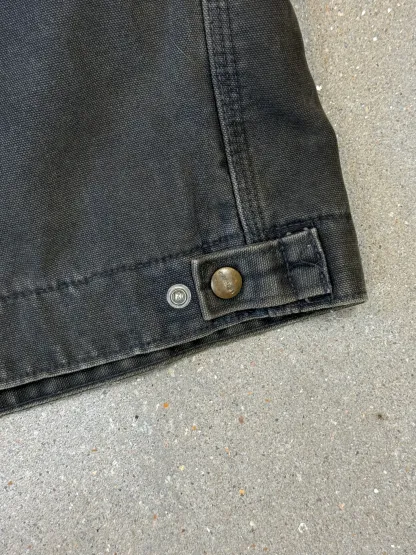 Rare 1990s Carhartt Detroit Jacket J97 PTL faded dark green / contrast collar (size XL) (size X-Large regular)