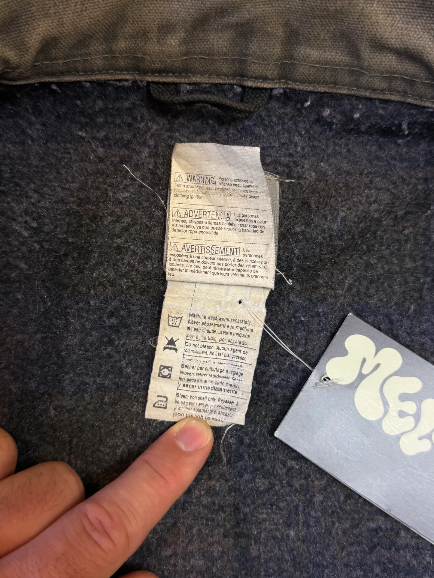 Rare 1990s Carhartt Detroit Jacket J97 PTL faded dark green / contrast collar (size XL) (size X-Large regular)