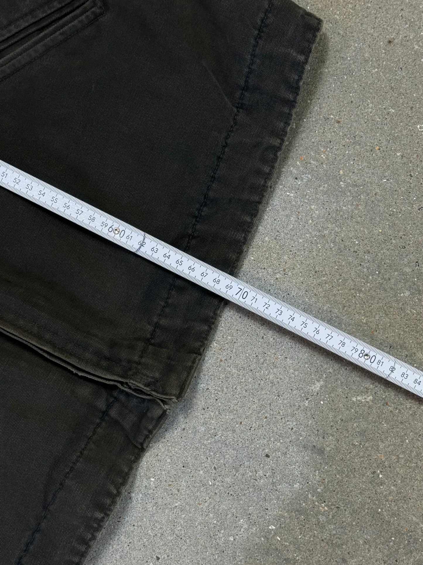 Rare 1990s Carhartt Detroit Jacket J97 PTL faded dark green / contrast collar (size XL) (size X-Large regular)