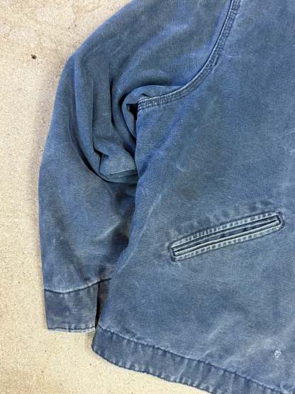 Very Rare 1990s Carhartt Detroit Jacket J65 BLU faded petrol blue / contrast collar (size XL) (size X-Large regular)