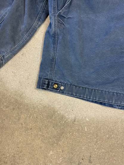 Very Rare 1990s Carhartt Detroit Jacket J65 BLU faded petrol blue / contrast collar (size XL) (size X-Large regular)