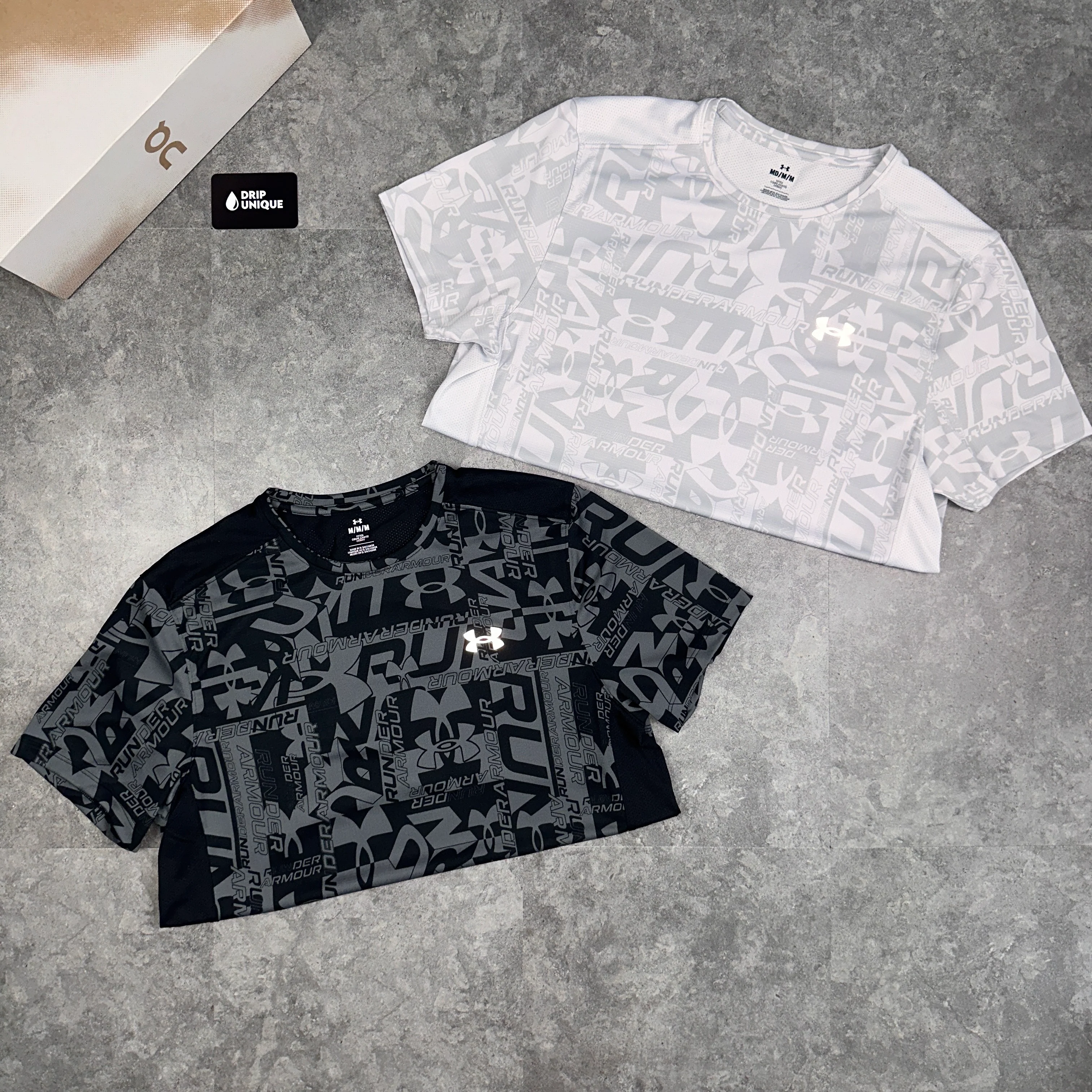 Under Armour Launch Printed T-Shirt Black & Launch Speedpocket Shorts Set