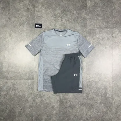 Under Armour Tech Utility T-Shirt Grey & Grey Tech Utility Shorts Set
