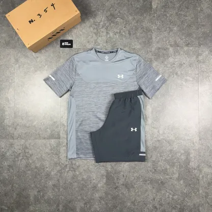 Under Armour Tech Utility T-Shirt Grey & Grey Tech Utility Shorts Set