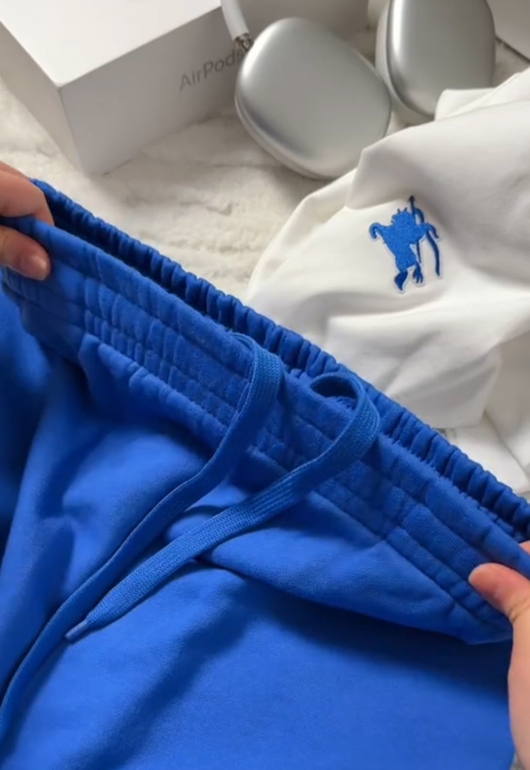 Blue warhorse T & blue shorts