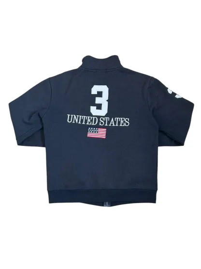Polo Ralph Lauren Big Pony "UNITED STATES" Flag Zipper Sweater