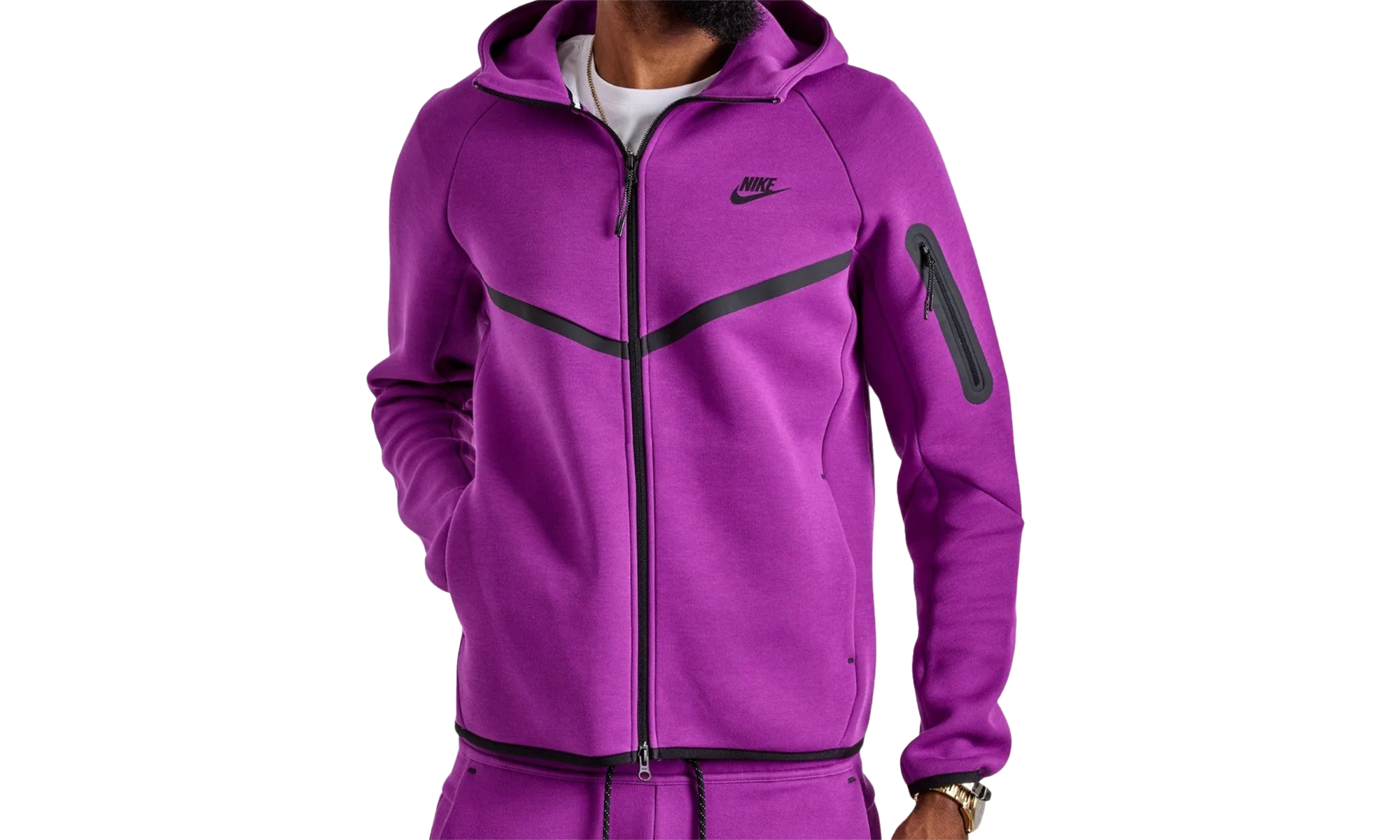 Tech Men's Full-zip Windrunner Hoodie Mens Style "BOLD BERRY"