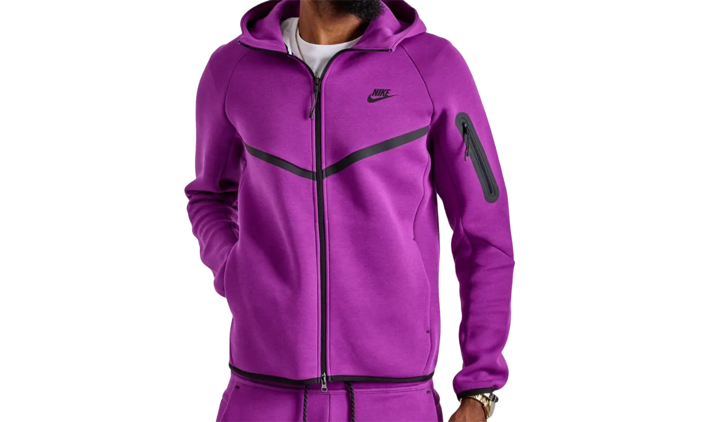 Tech Men's Full-zip Windrunner Hoodie Mens Style "BOLD BERRY"