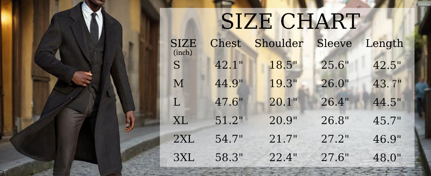 mens trench coat slim fit overcoat