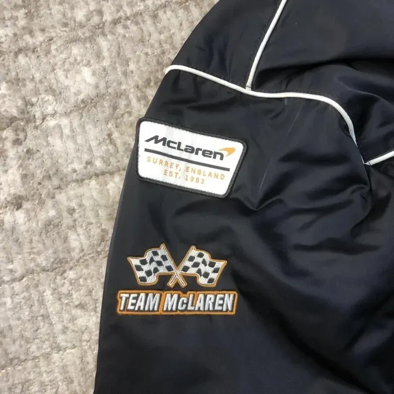 McLaren Racing F1 Bomber Jacket – Vintage Motorsport Jacket, McLaren Formula 1