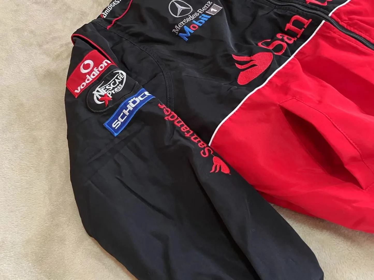 Unisex Adult F1 Racing Jacket, Benz Jacket ,Ebroidered Cotton Padded 