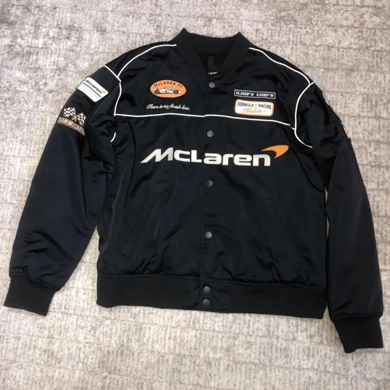 McLaren Racing F1 Bomber Jacket – Vintage Motorsport Jacket, McLaren Formula 1