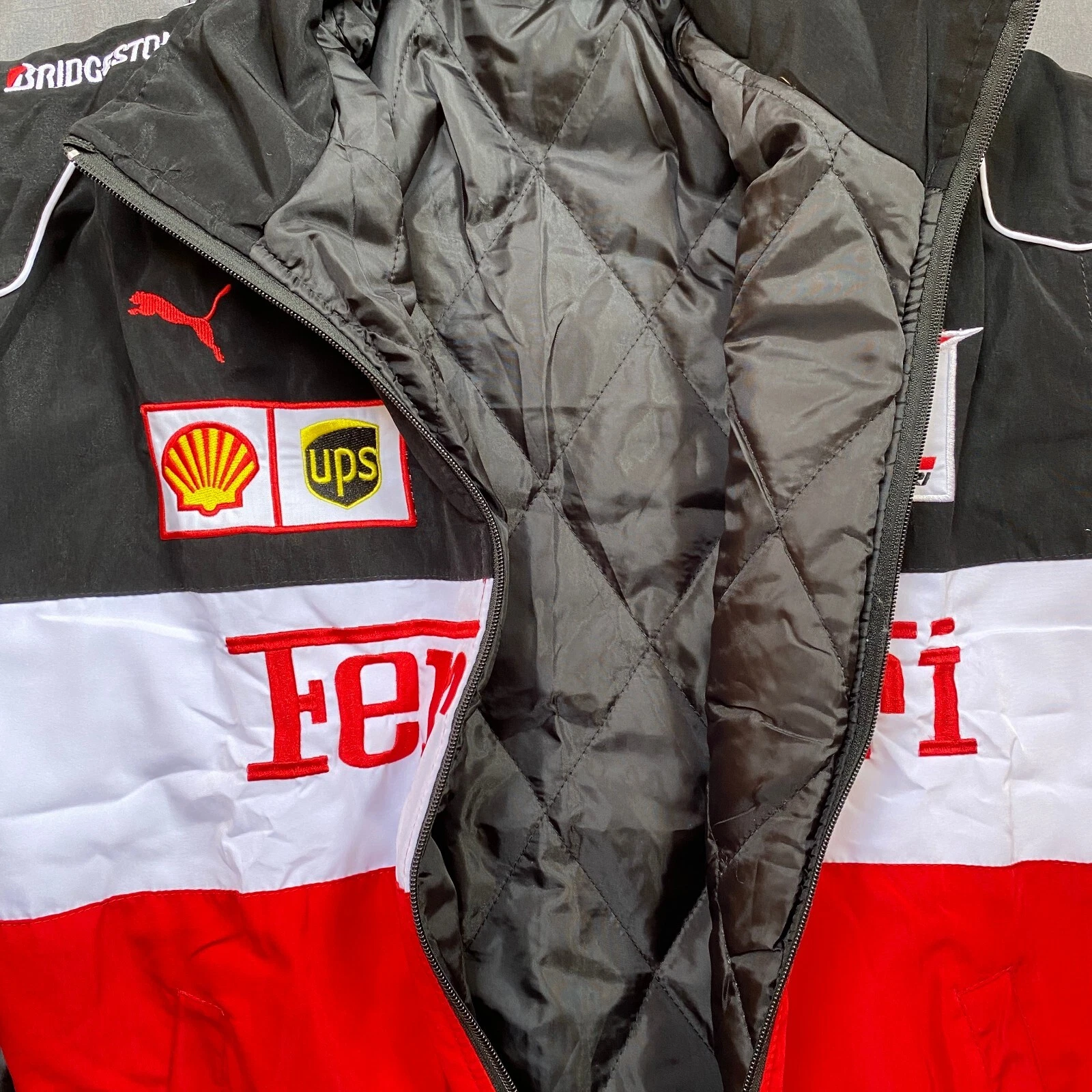 F1 Racing Jacket Bomber Embroidered and Quilted Inside