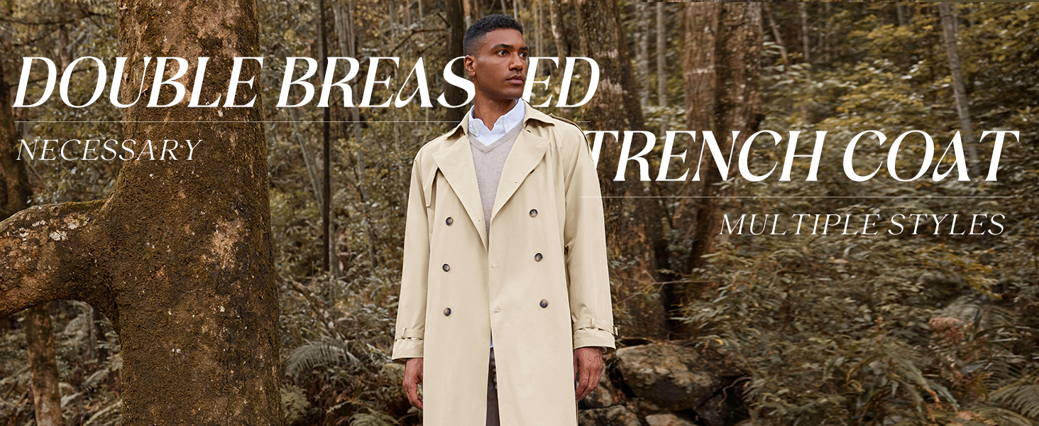 double breasted trench coat for men