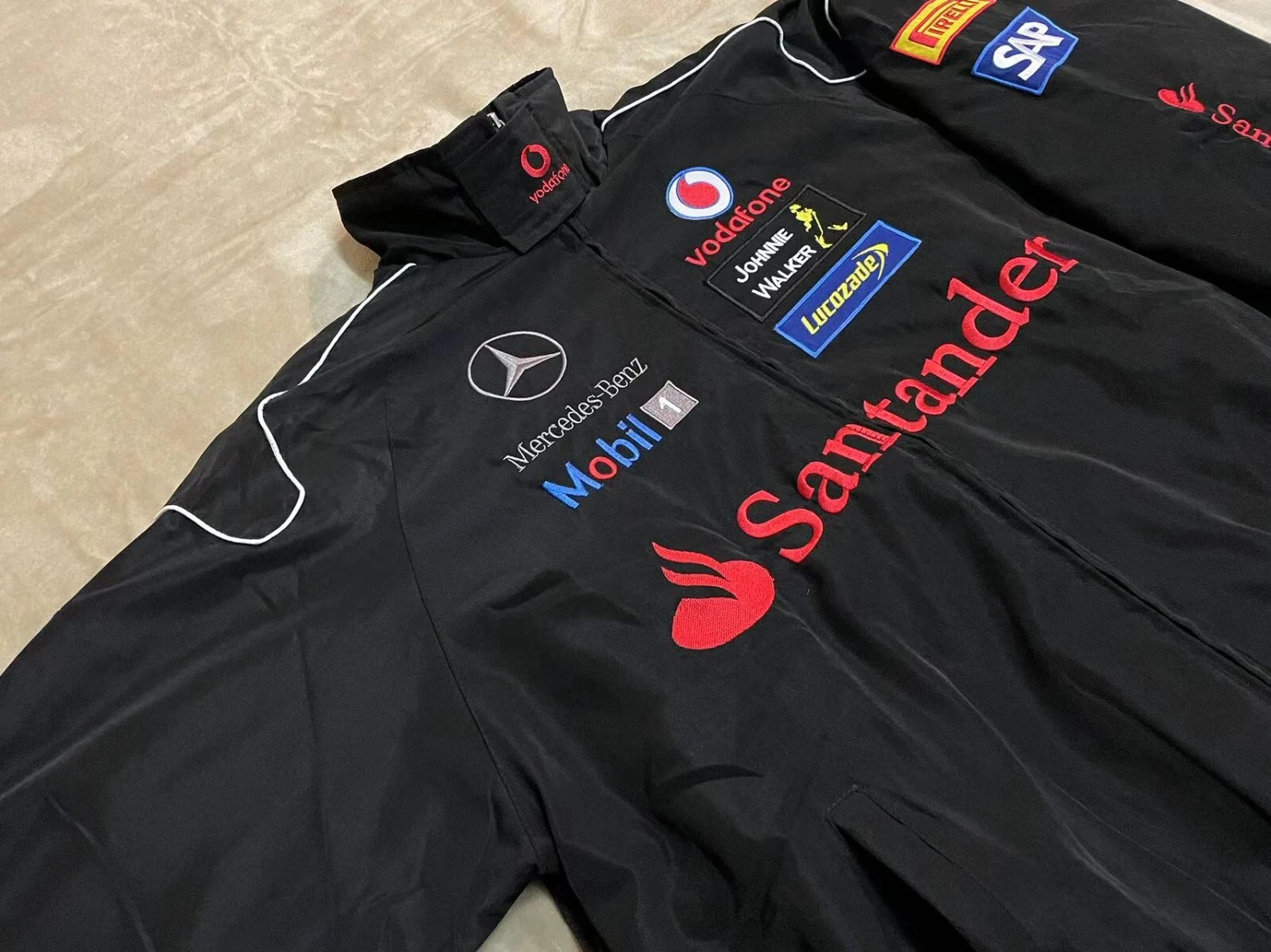 Unisex Adult F1 Racing Jacket, Benz Jacket ,Ebroidered Cotton Padded 