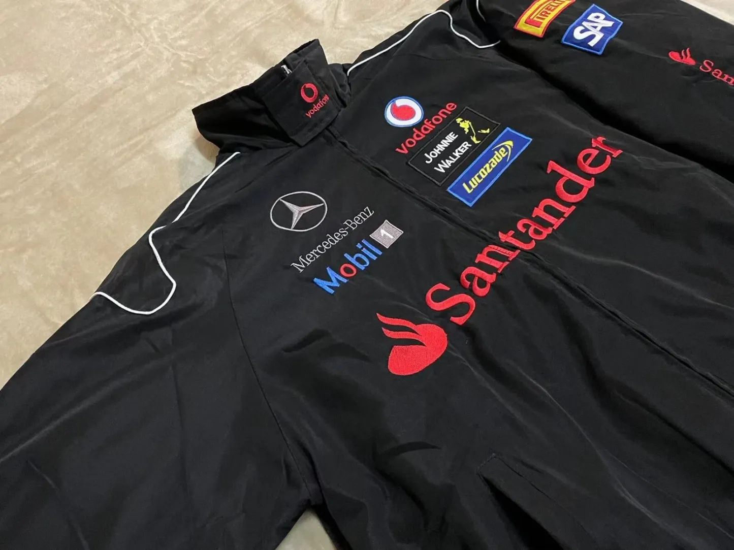 Unisex Adult F1 Racing Jacket, Benz Jacket ,Ebroidered Cotton Padded 