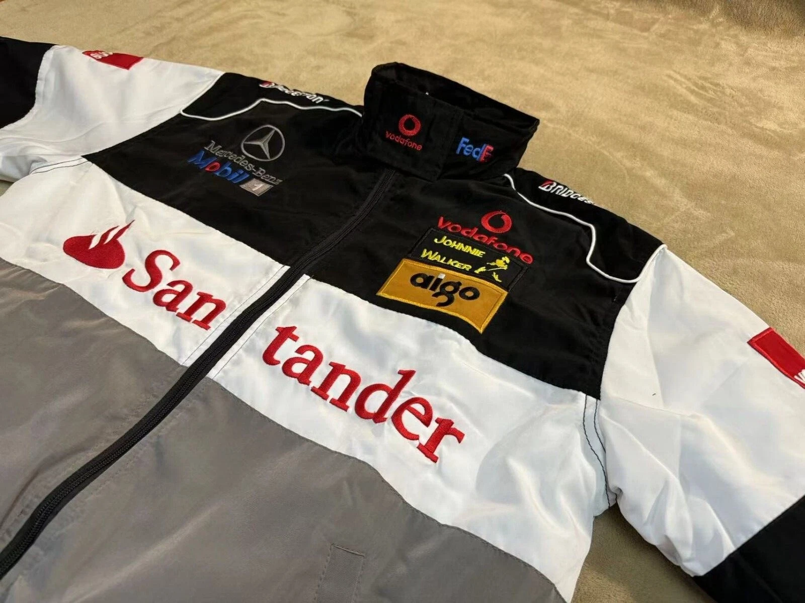 Unisex Adult F1 Racing Jacket, Benz Jacket ,Ebroidered Cotton Padded 