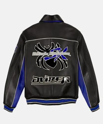 Avirex Black Spider Racing Leather Jacket