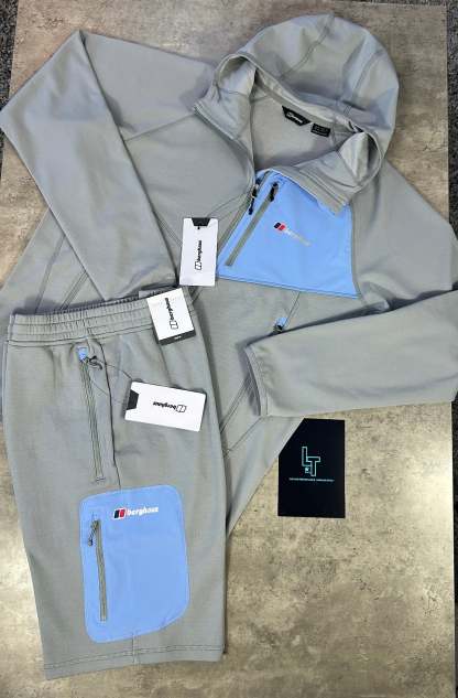 BERGHAUS FLEECE SET - LIGHT GREY/BLUE