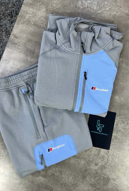 BERGHAUS FLEECE SET - LIGHT GREY/BLUE