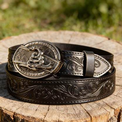 T-Black Leather Belts