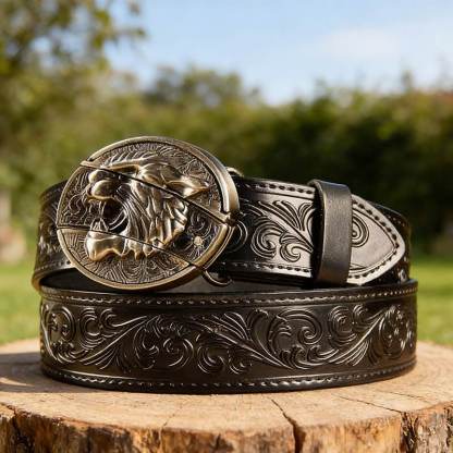 T-Black Leather Belts