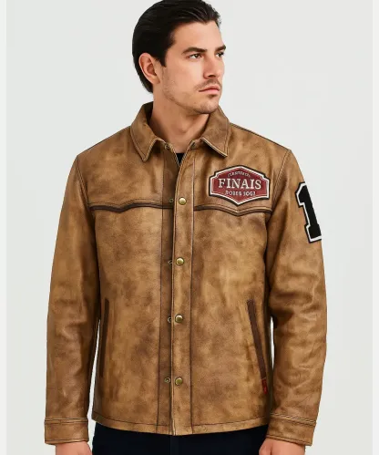 NHSFR 2025 Contestant Brown Leather Jacket