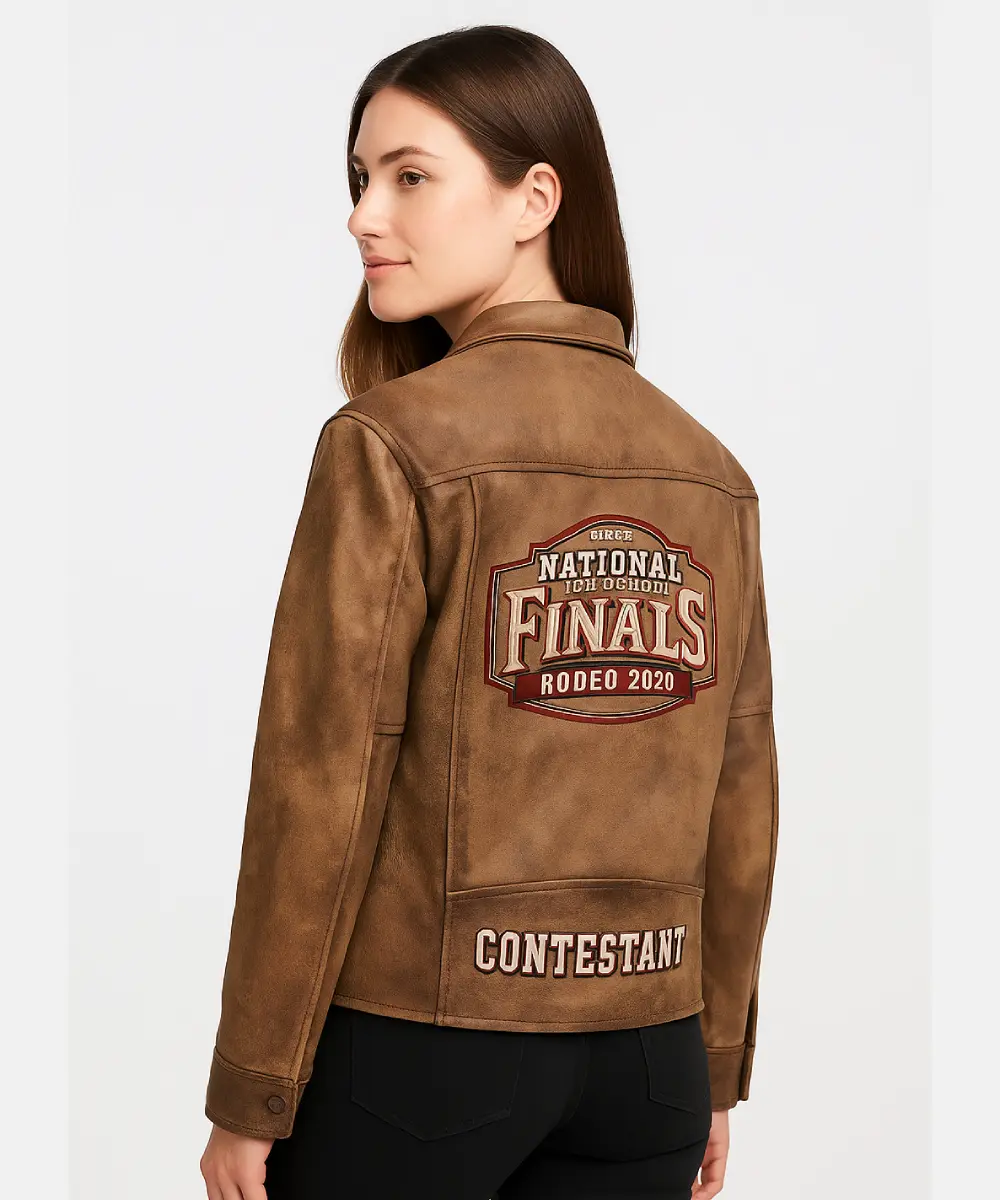 NHSFR 2025 Contestant Brown Leather Jacket