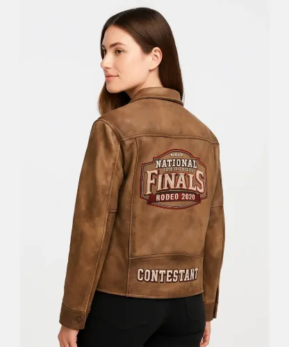 NHSFR 2025 Contestant Brown Leather Jacket